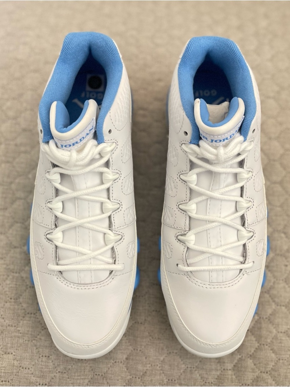 Nike Air Jordan 9 Retro Low G Golf UNC University Blue FJ5934-101 Men’s NEW - Picture 2 of 8